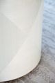 Bernhardt Axiom Glass Top Side Table with Linear Grey Base-3
