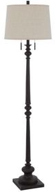 Cal® Lighting & Accessories Torrington Rustic Iron/White Floor Lamp-0
