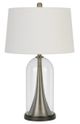 Cal® Lighting & Accessories Camargo Glass/Antique Brass Table Lamp-0
