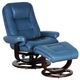 BarcaLounger® Jacque Roman-Blue Manual Recliner and Ottoman Set-0