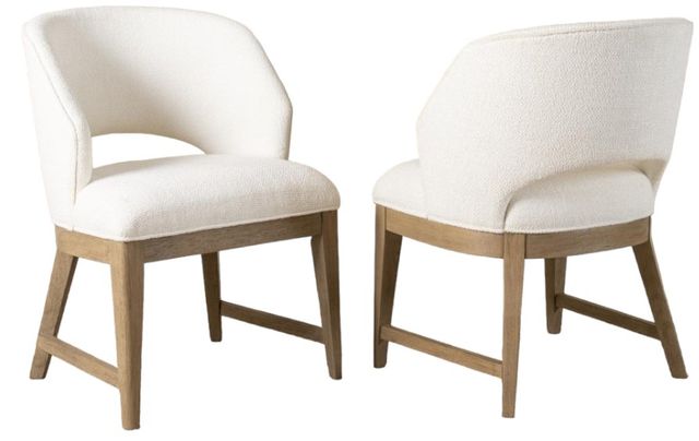 Legacy Classic Melrose Cloud White/Dessert Oak Upholstered Arm Chair-0