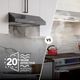 Broan® GLA2 Series 30" Black Stainless Steel Under Cabinet Range Hood-3