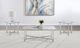 Coaster® Cronin 3-Piece Square Tempered Glass Top Coffee Table with Chrome Base-1