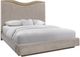 Bernards Calia Beige Queen Upholstered Panel Bed-0