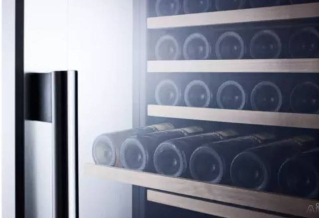 Summit® 24" Black/Stainless Steel Built-In Wine Cellar-4