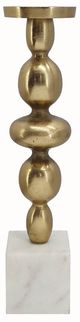 A & B Home Gold/White 20" Candle Holder-1