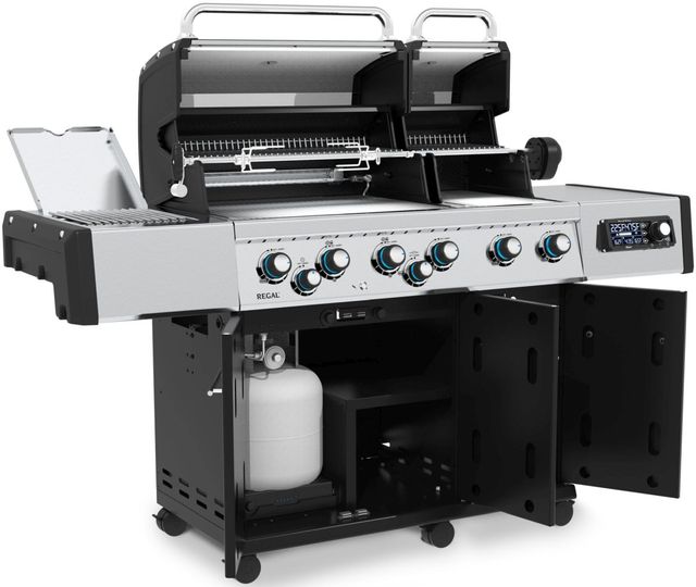 Broil King® Regal™ Q 690 Pro 6-Burner Black Freestanding Liquid Propane Grill-3