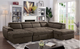 Furniture of America® Hugo 4-Piece Light Brown Right-Arm Facing Sectional and Chaise-2