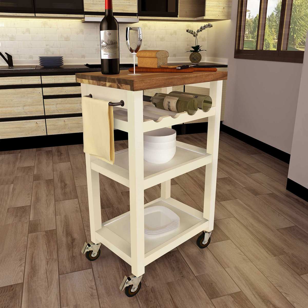Steve Silver Belden Kitchen Cart