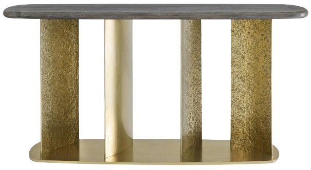 Bernhardt Trost Bernhardt Interiors Bracken Console Table with Dorado Gold Base-1