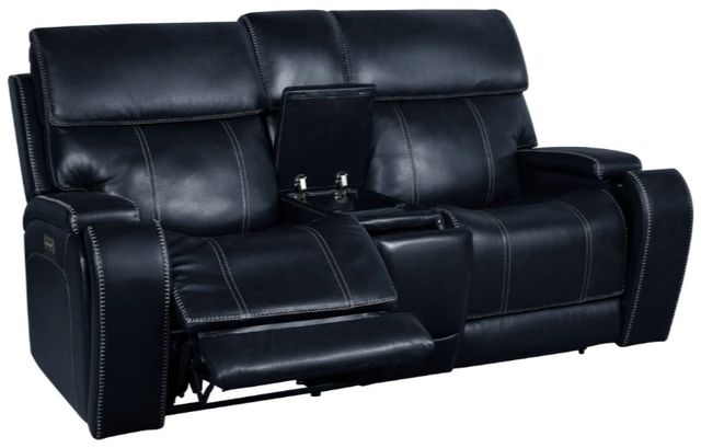 BarcaLounger® Glenwood Rainer Ocean Leather Power Reclining Loveseat-1