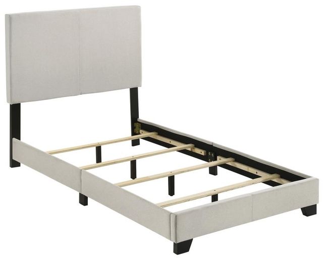Coaster® Dorian Cream Twin Upholstered Panel Bed -1