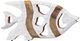 StyleCraft Brown/White 12" Angel Fish on Stand Statue-1