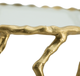 A & B Home Glass Top End Table with Gold Aluminum Base-3