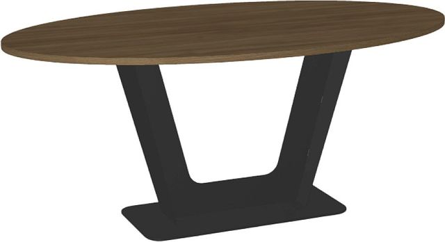 Amisco Customizable Amelia 72" Oval Dining Table with 1" Birch Veneer Top-0