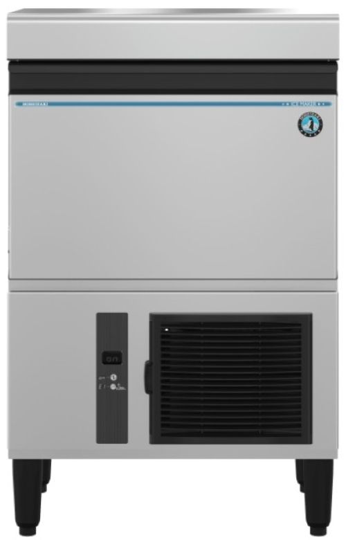 Hoshizaki Square Cuber 24.75" 50 lb. Stainless Steel Air-Cooled Icemaker with Built in Storage Bin-0