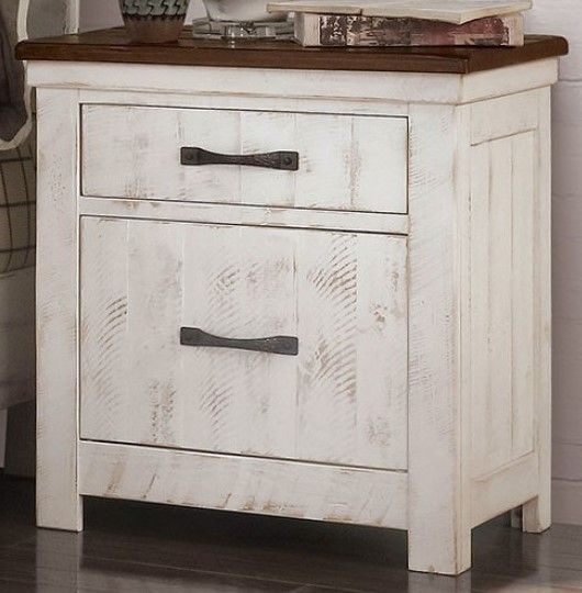 Furniture of America® Alyson 4-Piece Distressed White Queen Bedroom Set-6