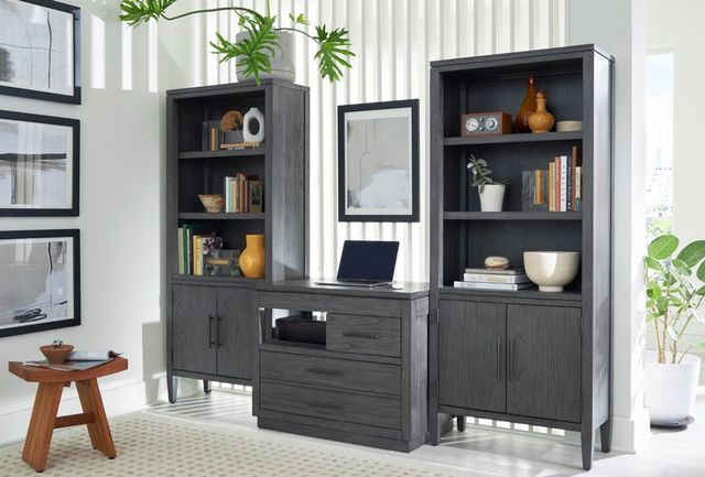 aspenhome® Preston Urbane Gray Workstation Combo File with Lift Top-3