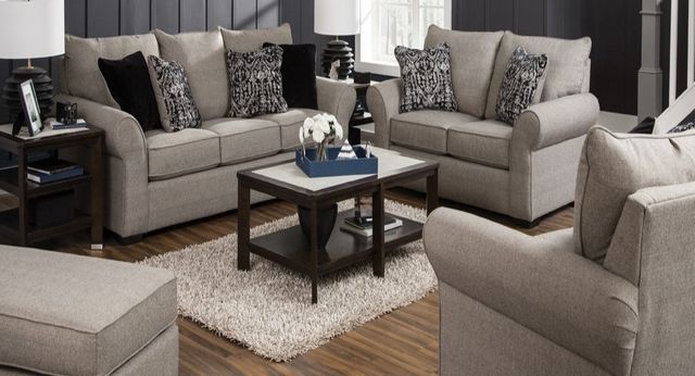 American Wholesale Furniture Maddox Fossil Ottoman-1