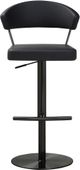 TOV Furniture Cosmo Black on Black Steel Adjustable Height Stool-1