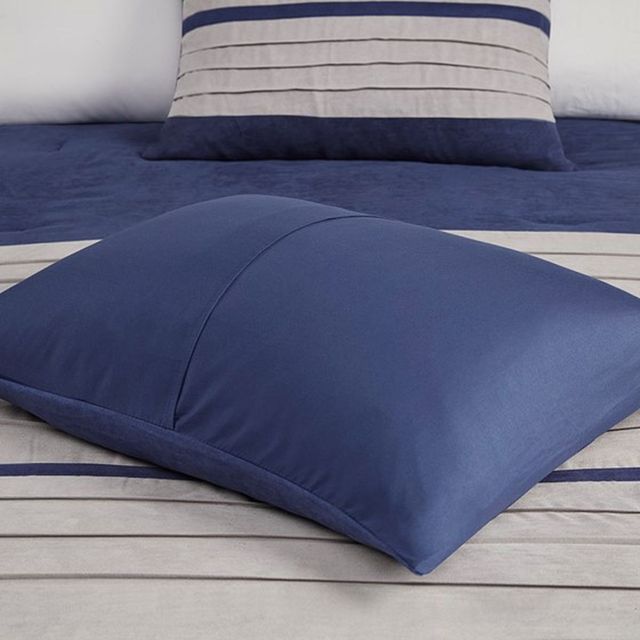 Olliix by Madison Park Blue California King Palmer 7 Piece Comforter Set-2