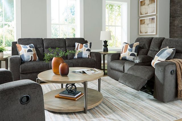 Signature Design by Ashley® Kanlow Dusk Double Reclining Loveseat with Console-7