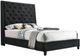 Crown Mark Chantilly Black Queen Upholstered Panel Bed-1