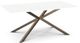 Amisco Customizable Asterisk White Glass 72" Rectangular Table with Starburst Stand-0