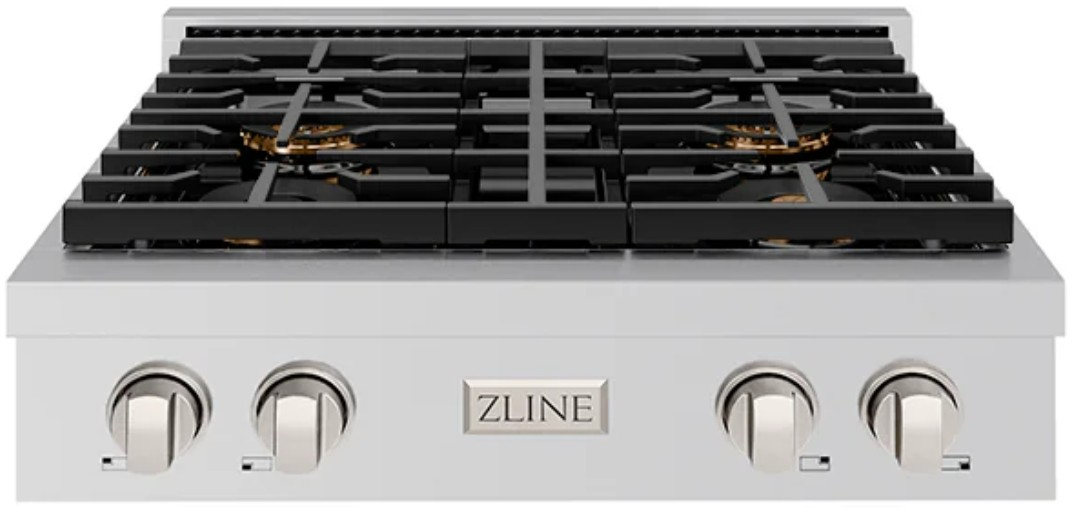 ZLINE 30 in. Paramount Gas Rangetop with 4 Burner DuoPro™ Cooktop in Stainless Steel (PSRT30)
