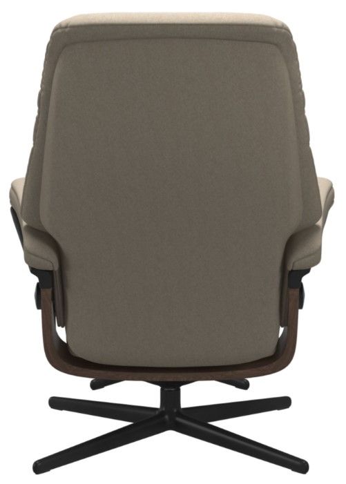 Stressless® by Ekornes® Customizable Sunrise Medium Manual Recliner and Ottoman with Cross Base-3