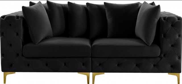 Meridian Furniture Tremblay Black Velvet 78" Modular Sofa-2