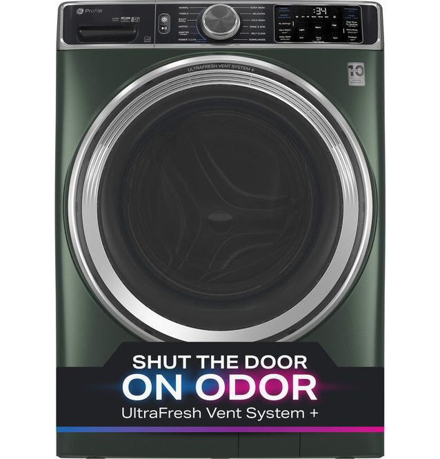 GE Profile™ 5.5 Cu Ft. Jade Green Front Load Washer-2
