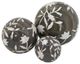 A & B Home 3-Piece Brown/White Decorative Ceramic Orbs Set-0