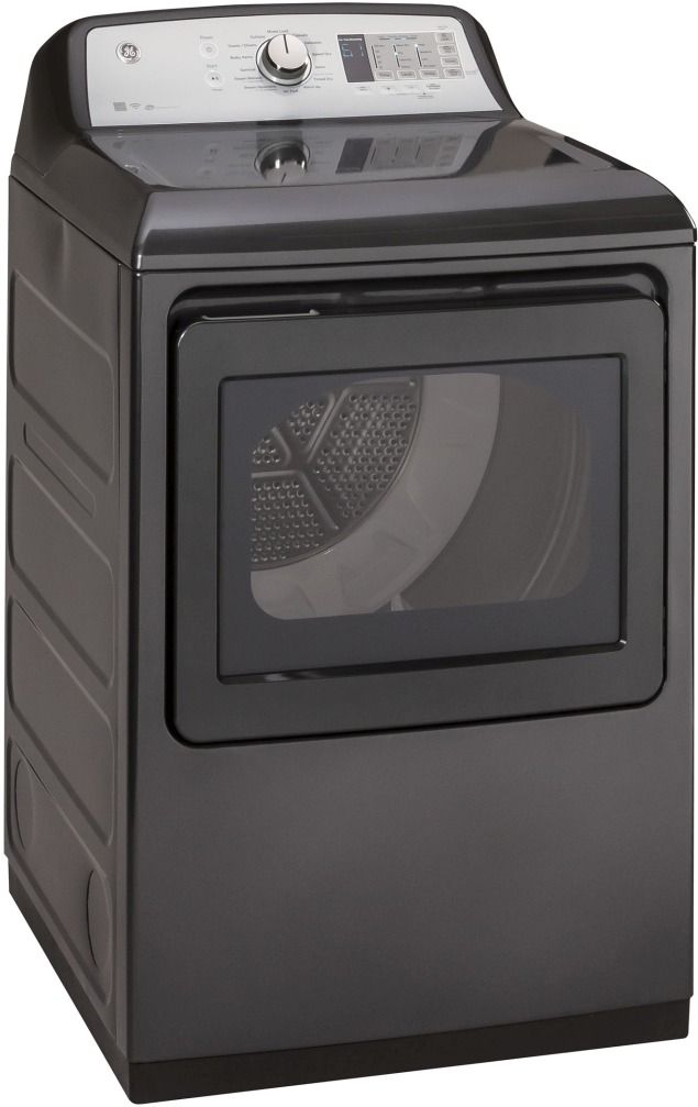 Clearance GE® Front Load Gas Dryer-Diamond Gray-3