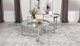 Coaster® Delia 2-Piece Glass Top Nesting Coffee Table with Chrome Base-4