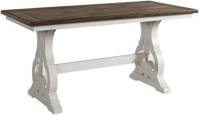 Intercon Drake French Oak Counter Table with Rustic Gray Base-0