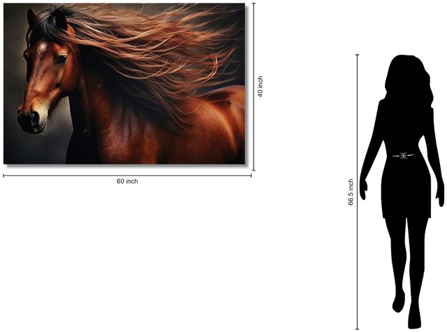Classy Living Untamed Chestnut Horse in the Wind Wall Art-2