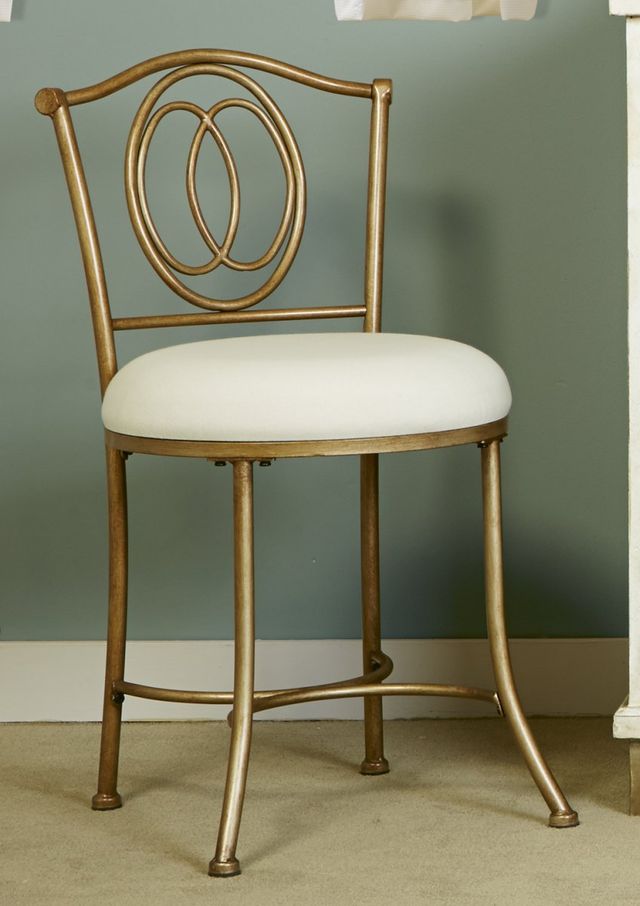 HH2 Home Emerson Bronze/White Vanity Stool-2