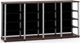 Salamander Designs® Synergy Quad 40 AV Cabinet-Dark Walnut/Aluminum-0