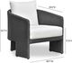 TOV Furniture Alexa Black/Cream White Linen/Rattan Outdoor Accent Chair-2