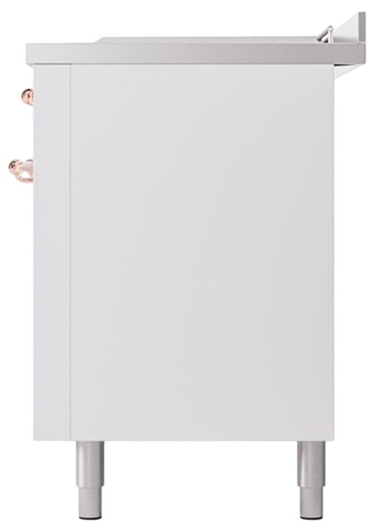 Ilve® Nostalgie II Series 60" White Pro Style Dual Fuel Range-3