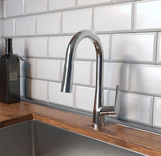 Hansgrohe Talis S Chrome 2-Spray Pull-Down Prep Kitchen Faucet-1
