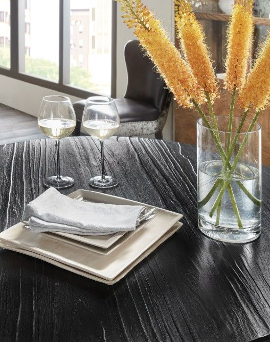 Hooker® Furniture Chapman Charred Black Petite Round Dining Table-3