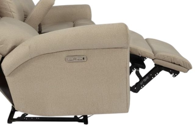 Flexsteel® Davis Oat Power Reclining Loveseat with Console and Power Headrests-2