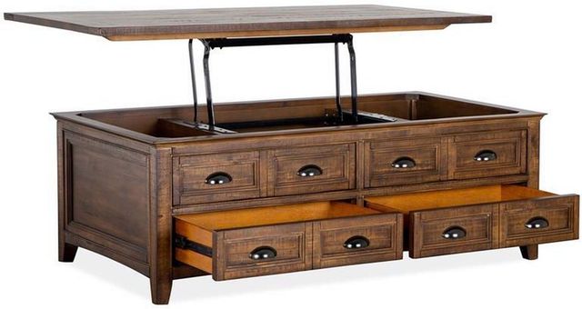 Magnussen Home® Bay Creek Toasted Nutmeg Lift Top Storage Cocktail Table -2