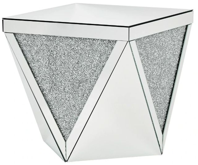Michael Amini® Montreal Mirrored/Silver End Table-0