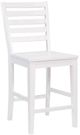 TEI White 24" Ladder Back Counter Stool-0