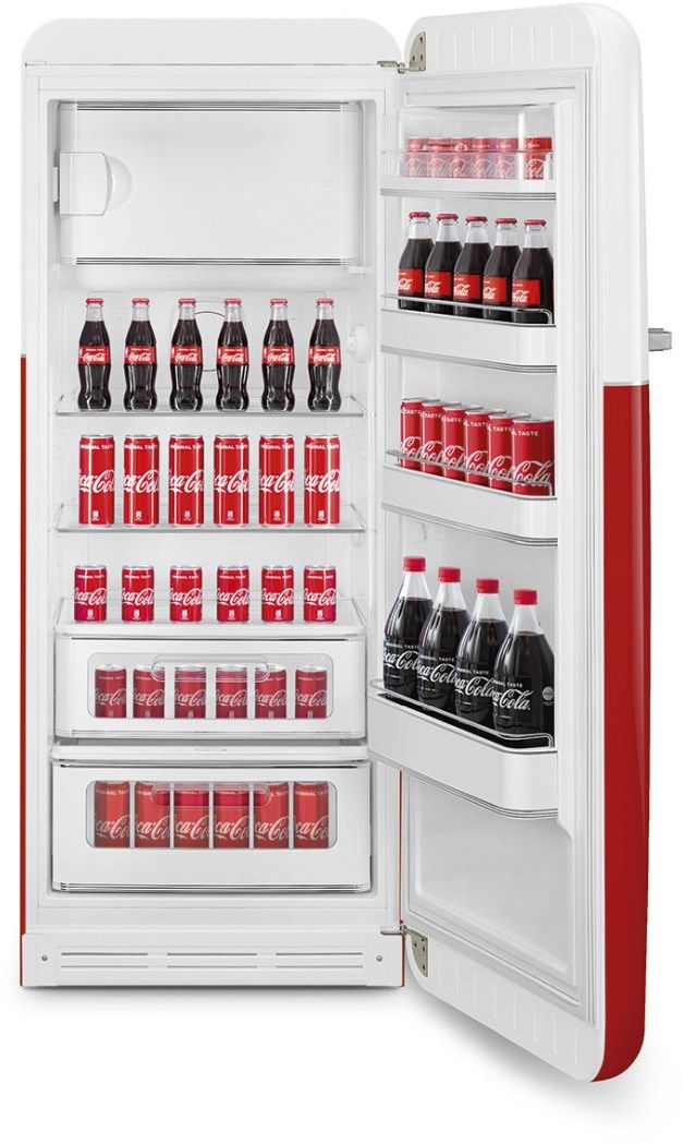 Smeg Retro Style 9.9 Cu. Ft. Coca Cola Iconic Compact Refrigerator-3