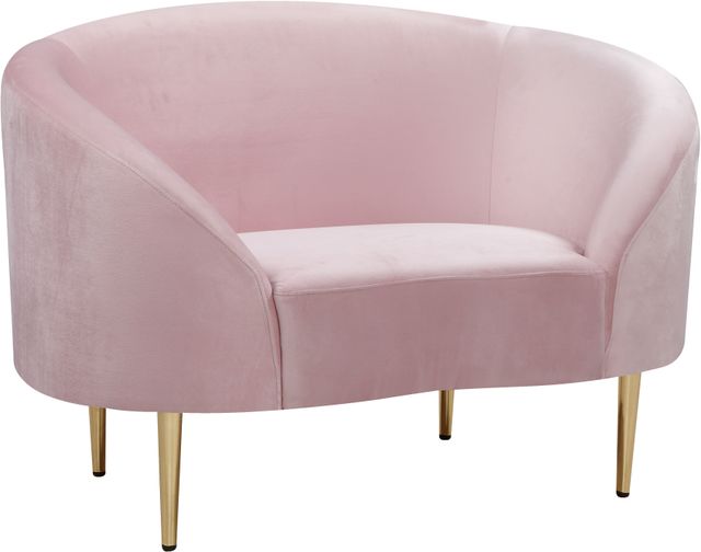 Meridian Furniture Ritz Pink Velvet Chair-0