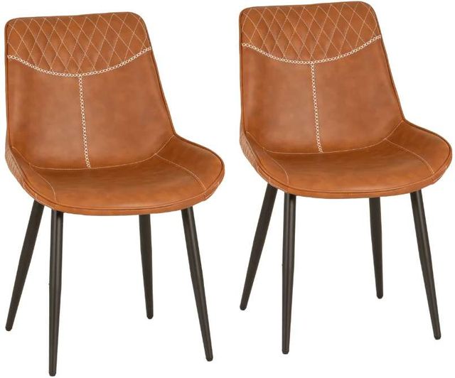 Linon August 2-Piece Brown Counter Stool-0
